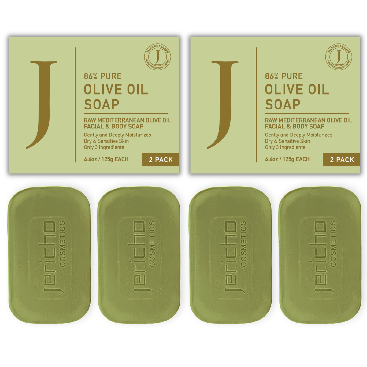 Olive Oil Soap Bar - 4 Pack